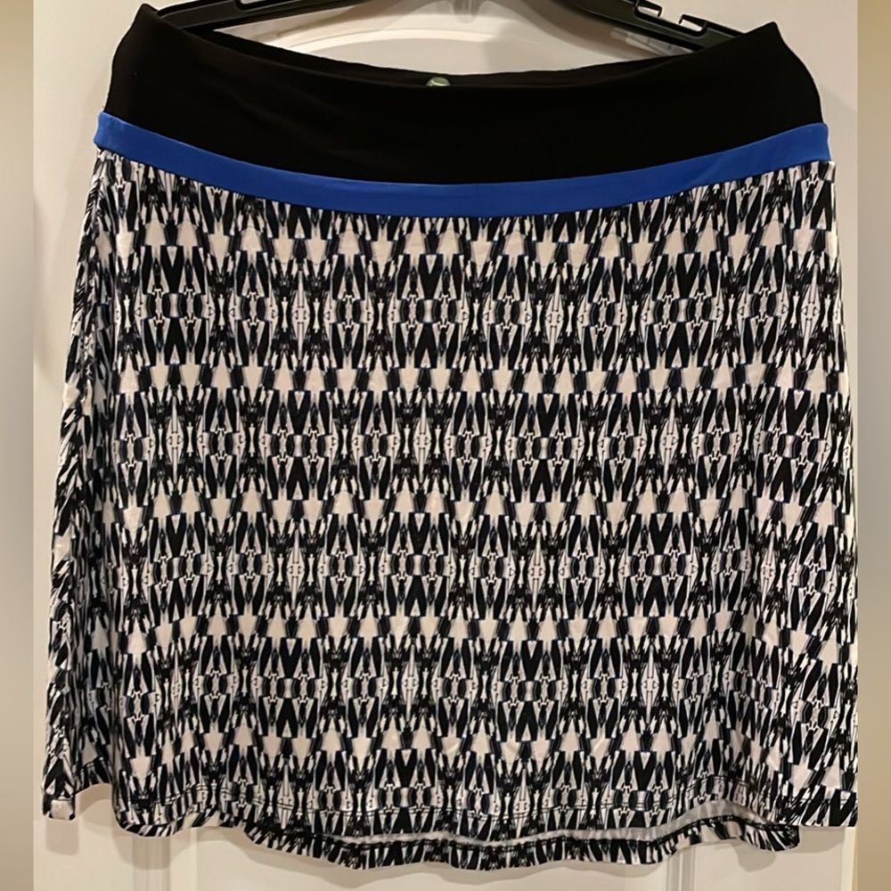Dakini Black and White Skater Mini Skirt